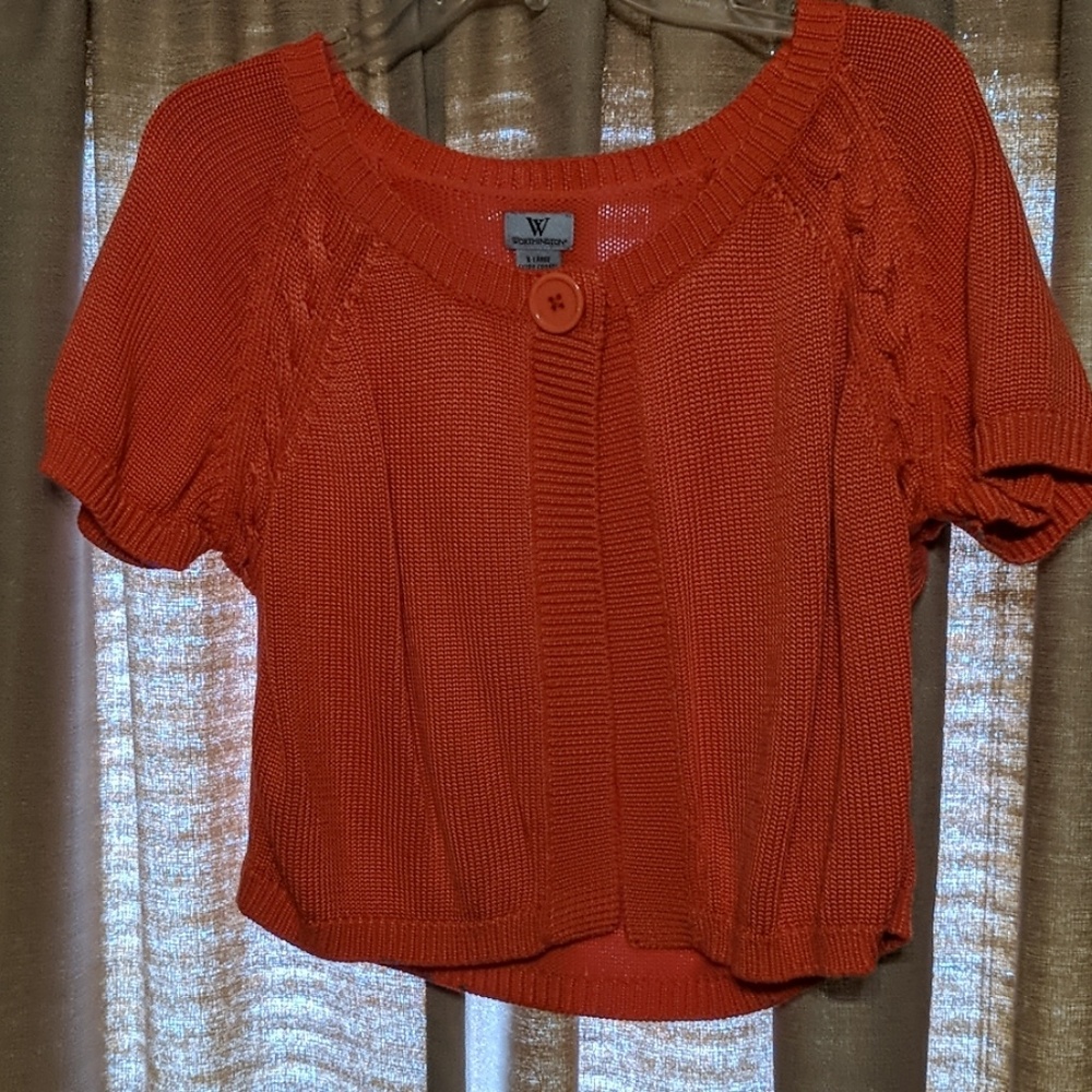 Orange crop sweater